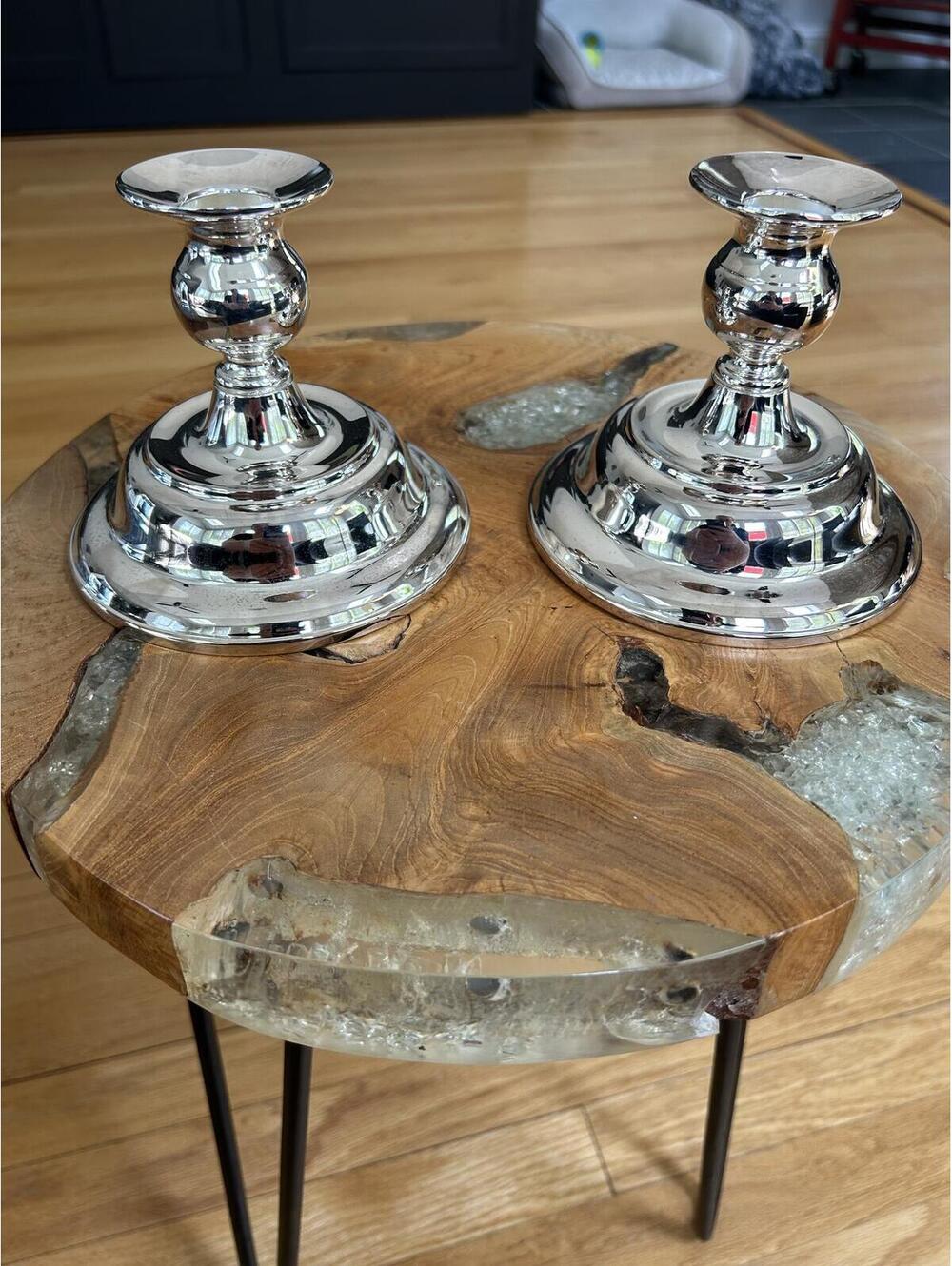 Pair of Silverplated Candle Holders by International Silver Co